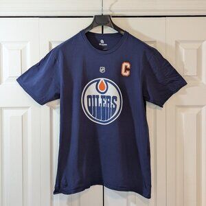 Fanatics Connor McDavid Edmonton Oilers Hockey T-Shirt - Navy - Size L